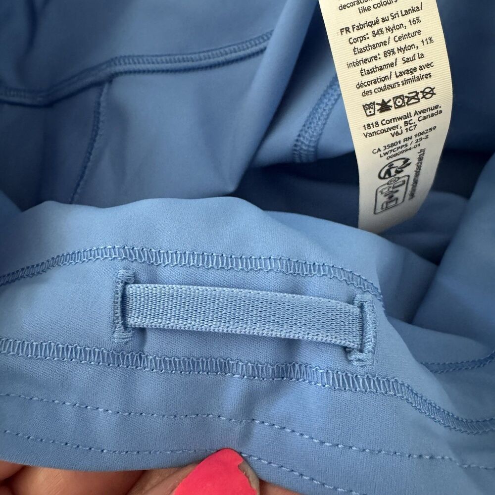 Lululemon Fast And Free High Rise Shorts Women’s 8 Pool Party Blue 6” Pocket NWT - Picture 13 of 16